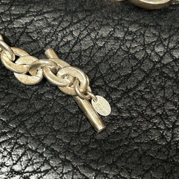 VTG ITAOR ITALY STERLING SILVER 925 NECKLACE CHAIN & FACETED ONYX ROUND PENDENT - Picture 7 of 11